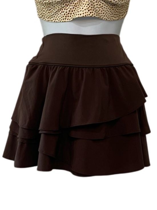 Other - Offline by Aerie Brown Tiered Ruffle Swim Skort Bikini Bottom Small